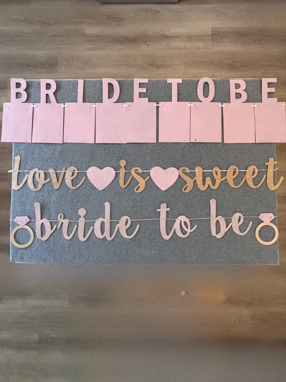 Bride to Be Party Banner Set - Pink & Rose Gold